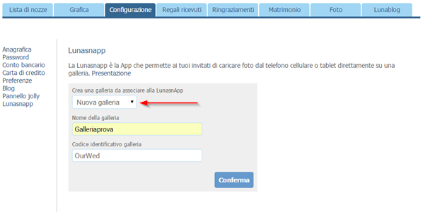 lunasnapp app per foto matrimonio