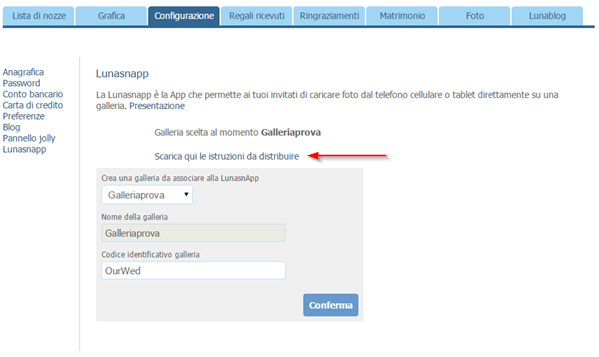 lunasnapp app per foto matrimonio