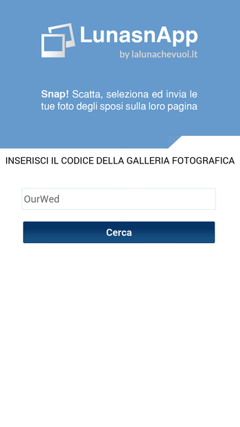 lunasnapp app per foto matrimonio