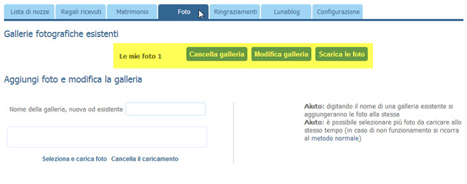 aiuto lista nozze