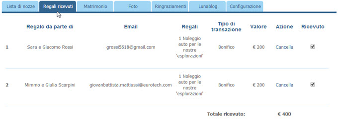 Help lista nozze
