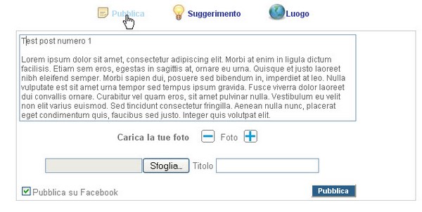 Pubblica sul blog del viaggio di nozze