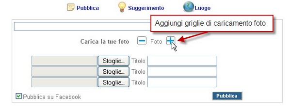 Aggiungi foto sul blog