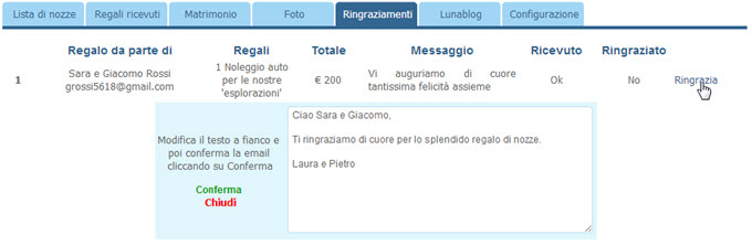 Help lista nozze